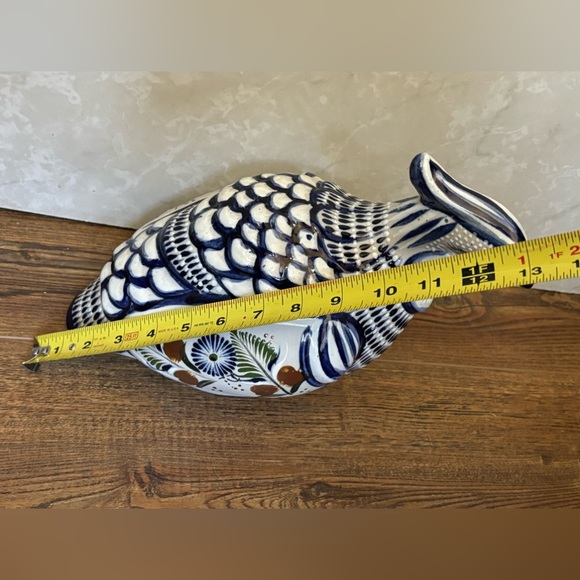 Vintage Tonala Santana Mexican Pottery Bird Figurine Dove Folk Art 13” long - Picture 10 of 16